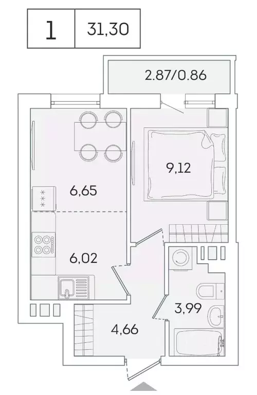 1-к кв. Ленинградская область, Мурино Всеволожский район, ул. ... - Фото 1