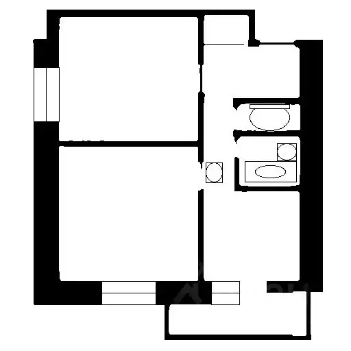 2-к кв. Москва Большая Марьинская ул., 19 (42.0 м) - Фото 1