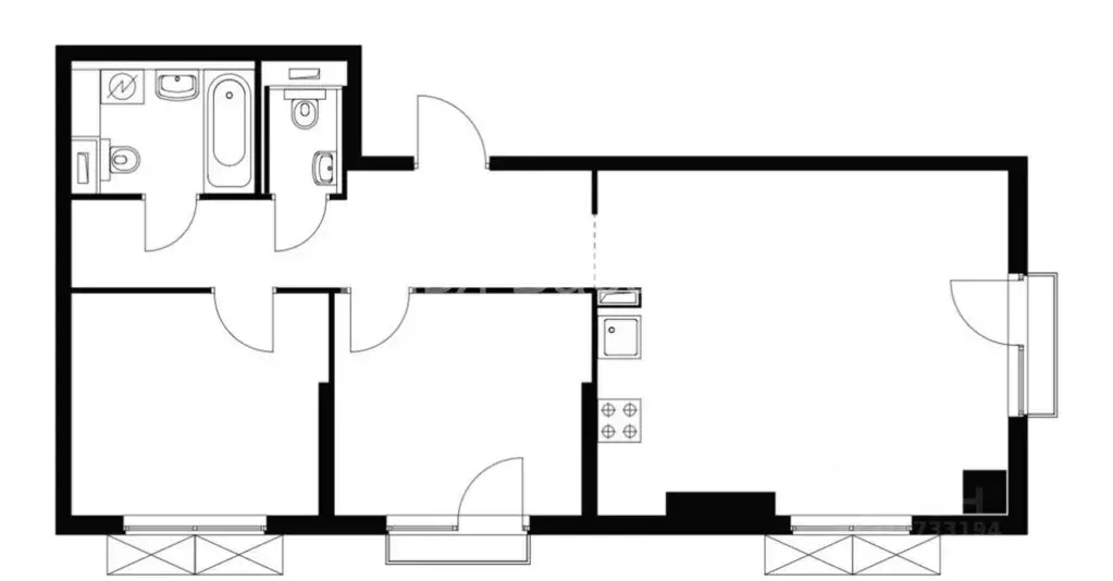 Продаётся 2-к квартира, 61 м - Фото 0
