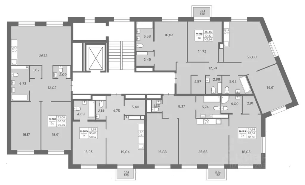 1-к кв. Санкт-Петербург наб. Реки Карповки, 31к1 (50.03 м) - Фото 2