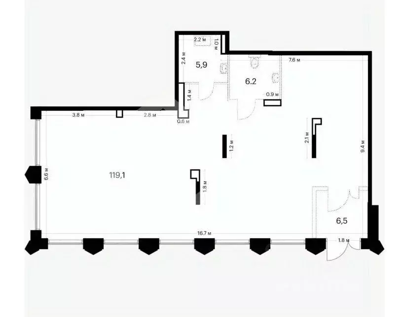 Помещение свободного назначения в Москва Матвеевский Парк жилой ... - Фото 2