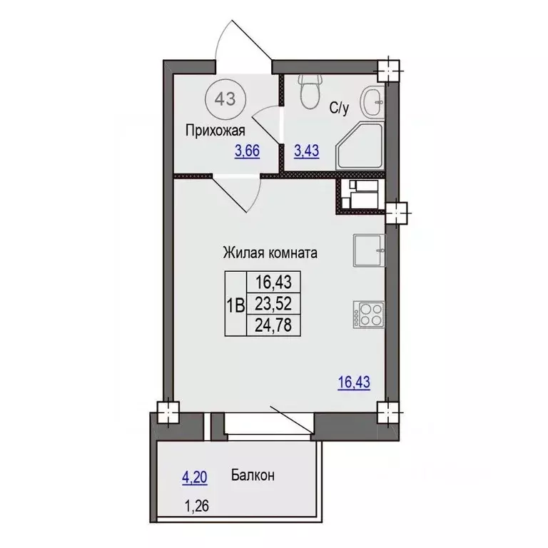 1-к кв. Псковская область, Псковский район, Завеличенская волость, д. ... - Фото 1