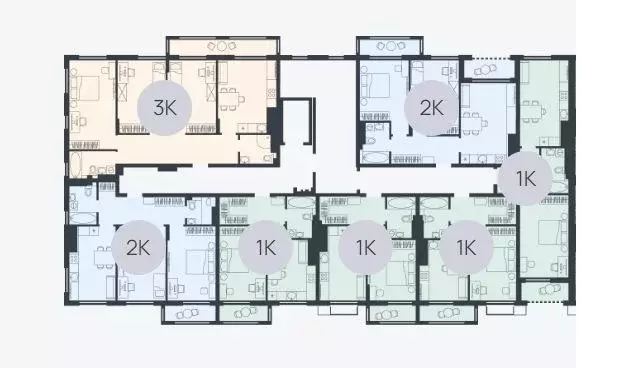 1-к кв. Калининградская область, Гурьевский муниципальный округ, пос. ... - Фото 2