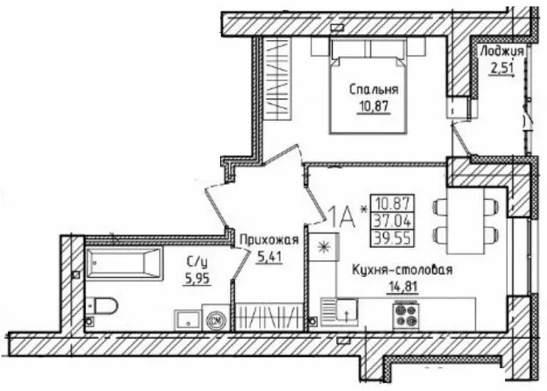 2-комнатная квартира: Пенза, улица Измайлова, 41В (40 м) - Фото 0