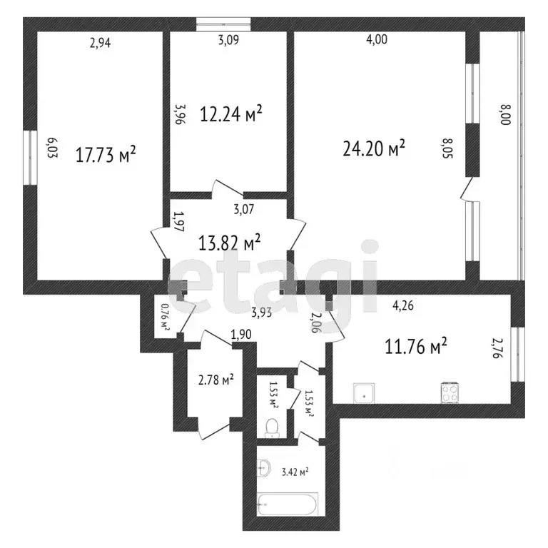 3-к кв. Ульяновская область, Ульяновск ул. Карла Либкнехта, 21 (89.4 ... - Фото 1