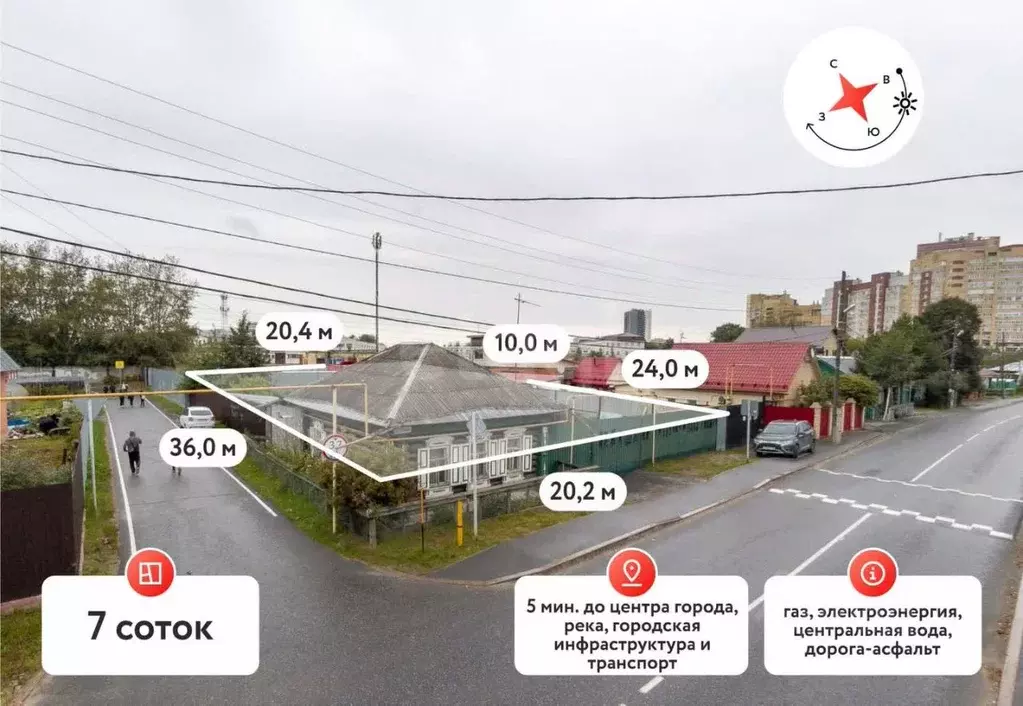 Участок в Тюменская область, Тюмень ул. Дружбы (7.0 сот.) - Фото 0