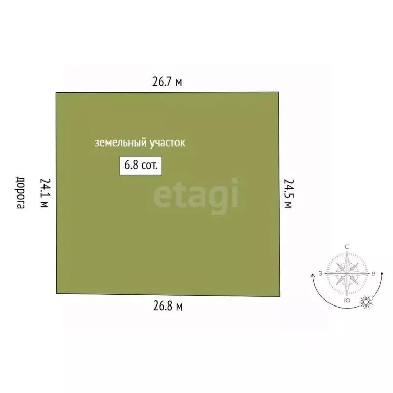 Участок в Тюменская область, Тюмень  (6.83 сот.) - Фото 1