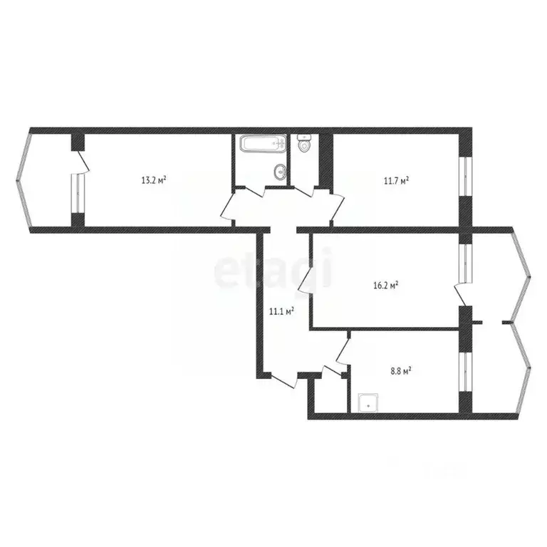 3-к кв. Красноярский край, Красноярск Верхняя ул., 5в (71.8 м) - Фото 2