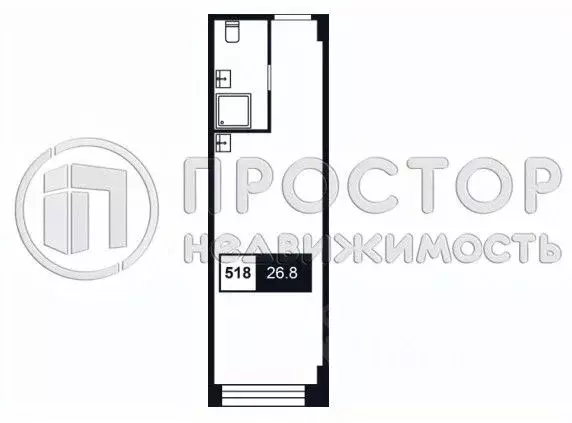 Студия Москва Нижегородская ул, 32с15а (26.8 м) - Фото 0
