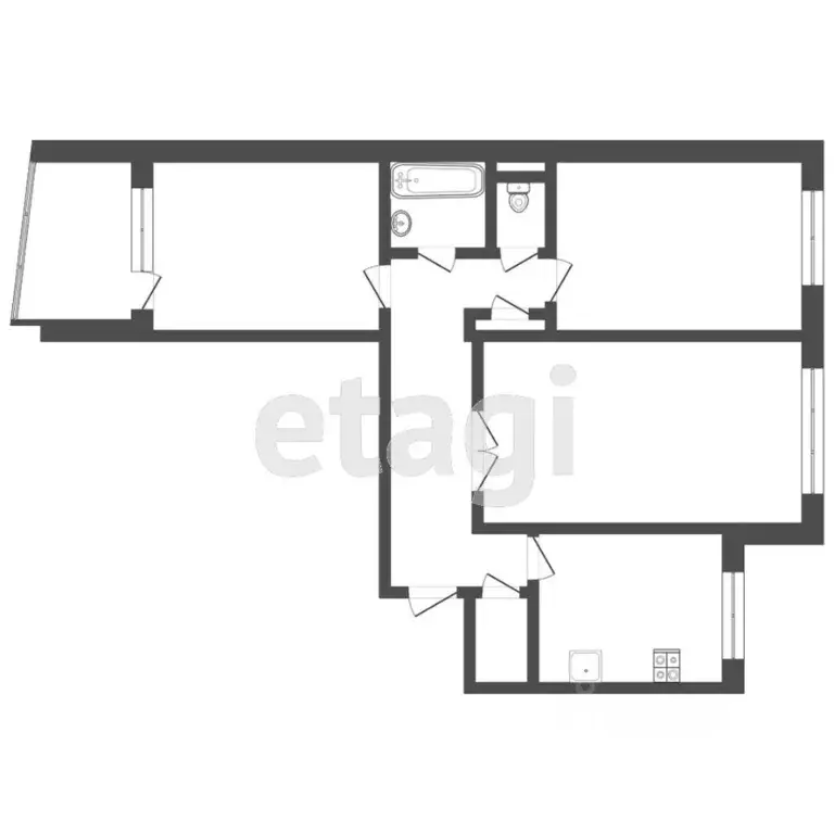 3-к кв. Тюменская область, Тюмень ул. Червишевский Тракт, 94 (65.9 м) - Фото 1