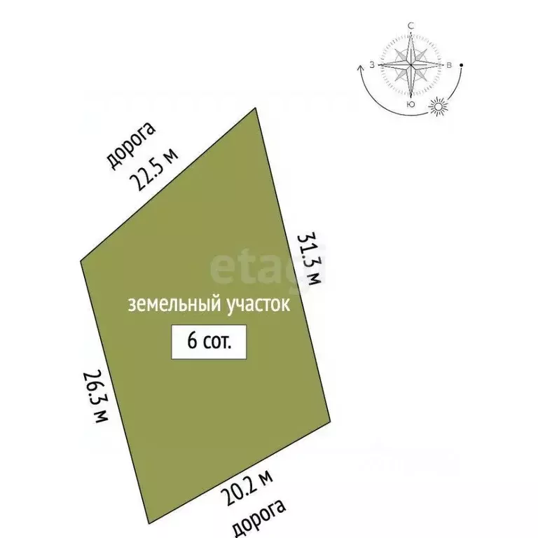 Участок в Крым, Ленинский район, Мысовское с/пос, Лесовод СНТ  (6.0 ... - Фото 2