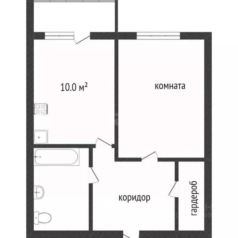 1-к кв. Воронежская область, Семилуки ул. 25 лет Октября, 140/3 (37.0 ... - Фото 2