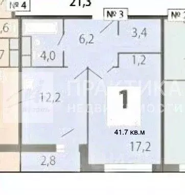 1-к кв. Московская область, Мытищи ул. Рождественская, 7 (41.7 м) - Фото 2