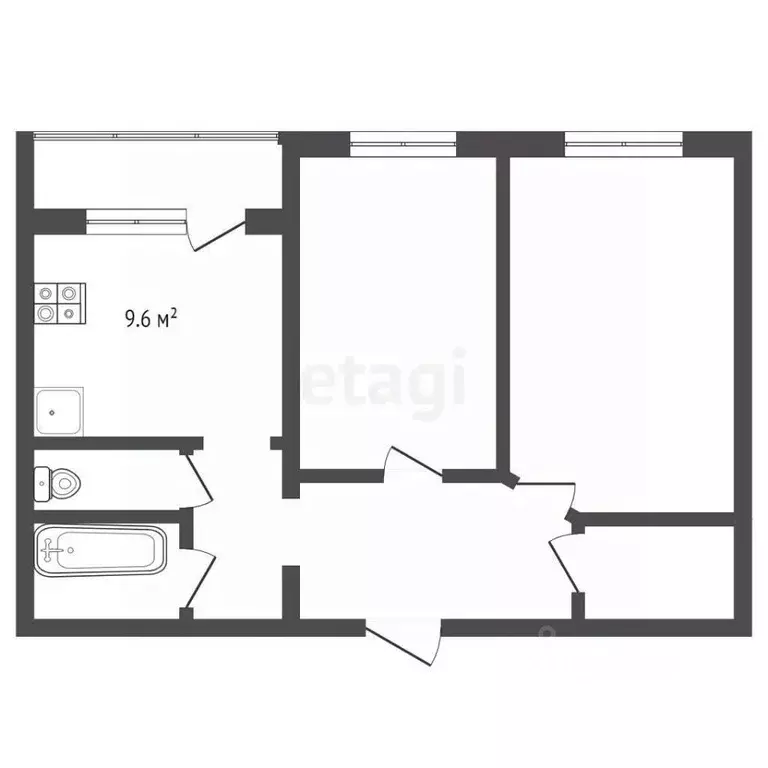 2-к кв. Хабаровский край, Хабаровск ул. Горького, 60Б (63.0 м) - Фото 2