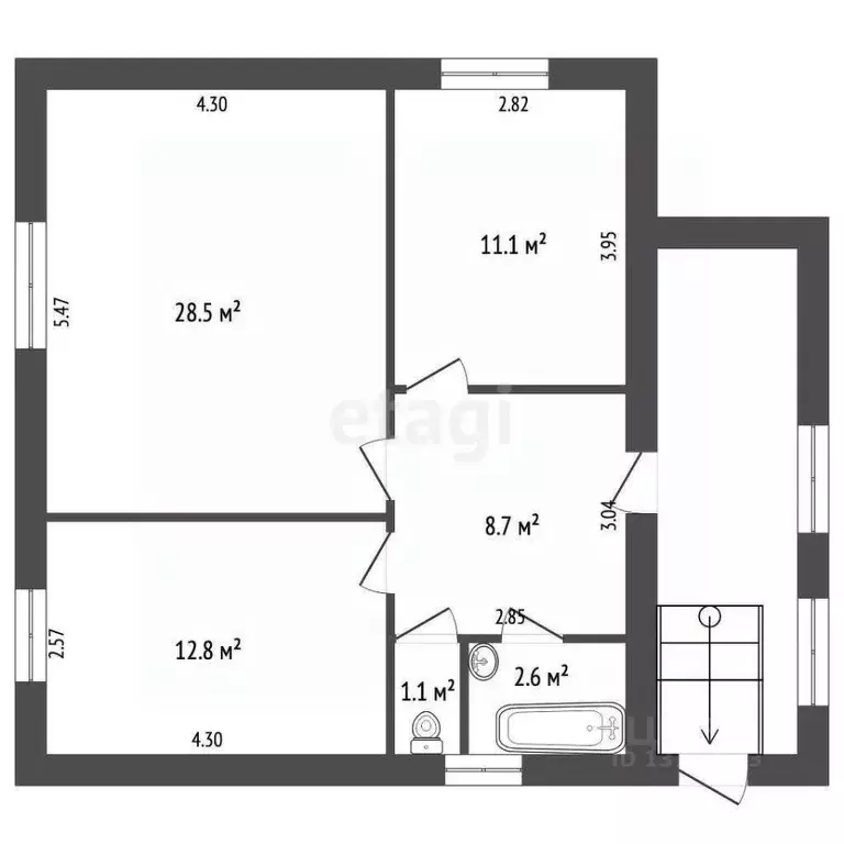 Дом в Псковская область, Порховский муниципальный округ, д. Попадинка ... - Фото 2
