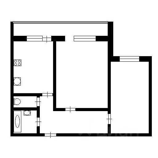 2-к кв. Татарстан, Казань ул. Зои Космодемьянской, 1 (50.0 м) - Фото 1