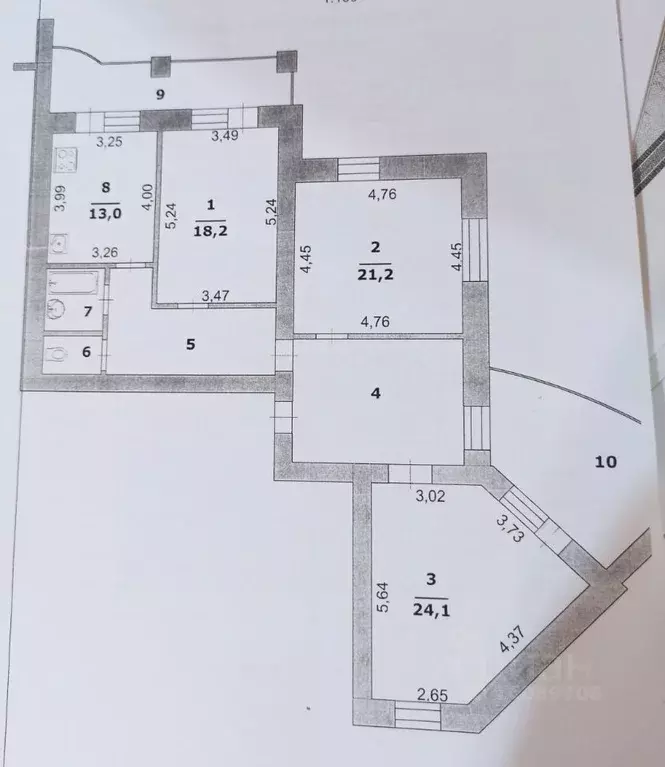 3-к кв. Белгородская область, Белгород бул. Юности, 33 (110.1 м) - Фото 1