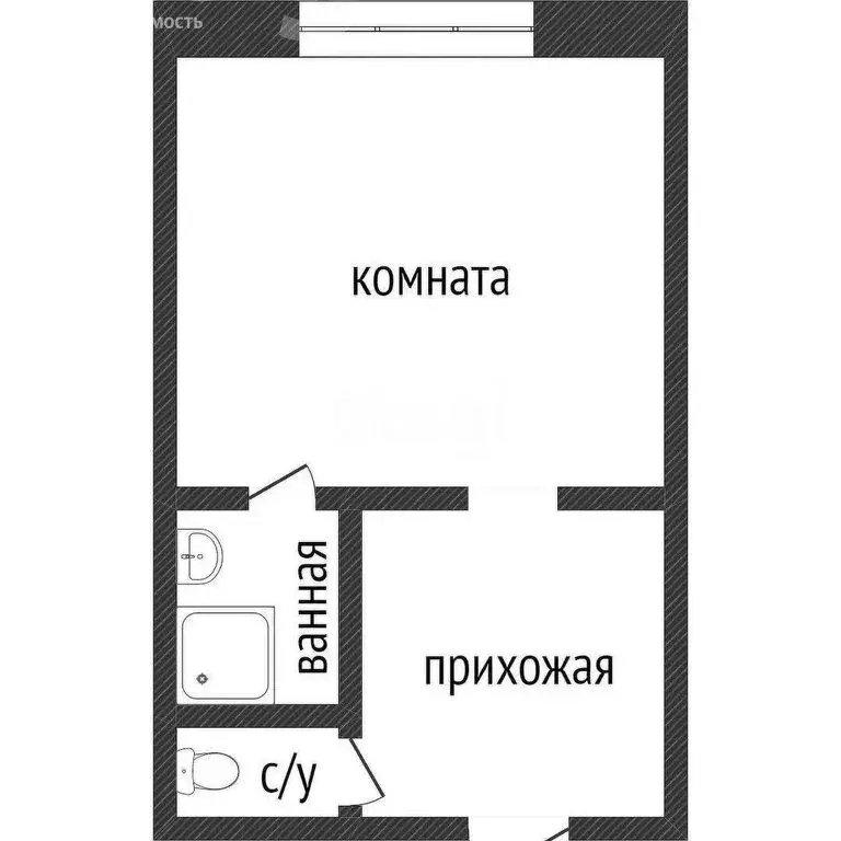 1-комнатная квартира: Курган, Советская улица, 92 (21.2 м) - Фото 0