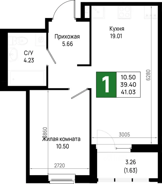 1-к кв. Ленинградская область, Всеволожский район, Свердловское ... - Фото 1
