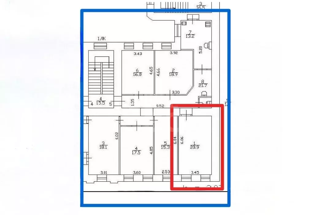 Комната Санкт-Петербург ул. Комсомола, 15 (20.9 м) - Фото 1