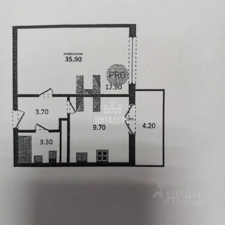 1-к кв. Воронежская область, Новоусманский район, пос. Отрадное бул. ... - Фото 2