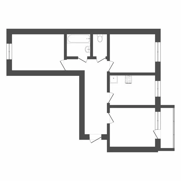 3-комнатная квартира: Тюмень, Ямская улица, 77к3 (75.2 м) - Фото 1