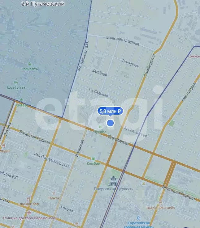 Участок в Саратовская область, Саратов проезд 3-й Симбирский, 11 (5.41 ... - Фото 1