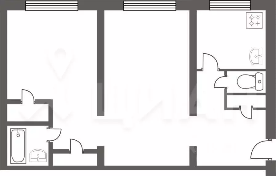 2-к кв. Челябинская область, Миасс просп. Автозаводцев, 20 (44.6 м) - Фото 2