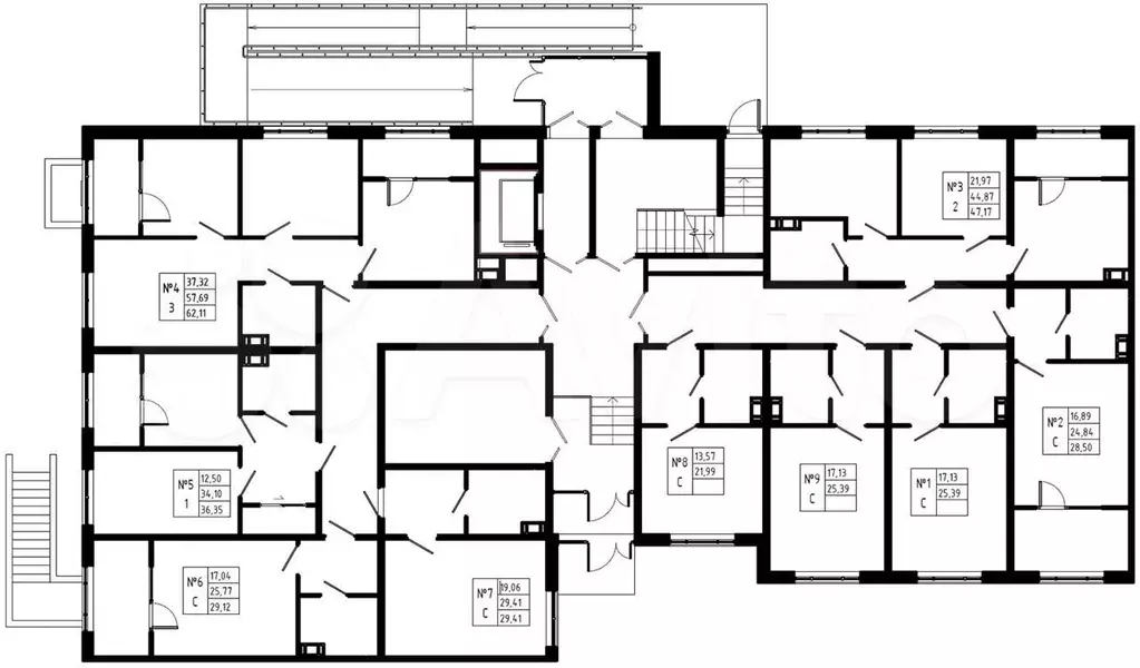 Квартира-студия, 25,4 м, 1/8 эт. - Фото 1