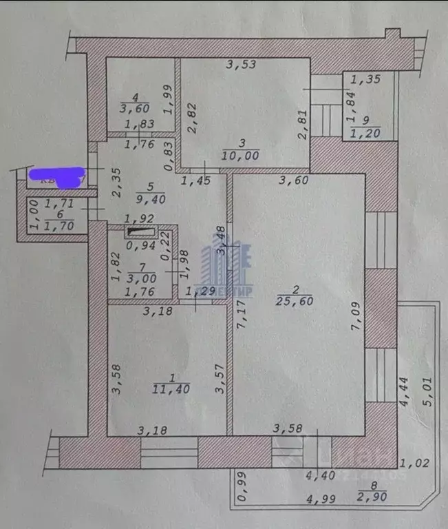 3-к кв. Чувашия, Чебоксары просп. Максима Горького, 40/1 (77.0 м) - Фото 2