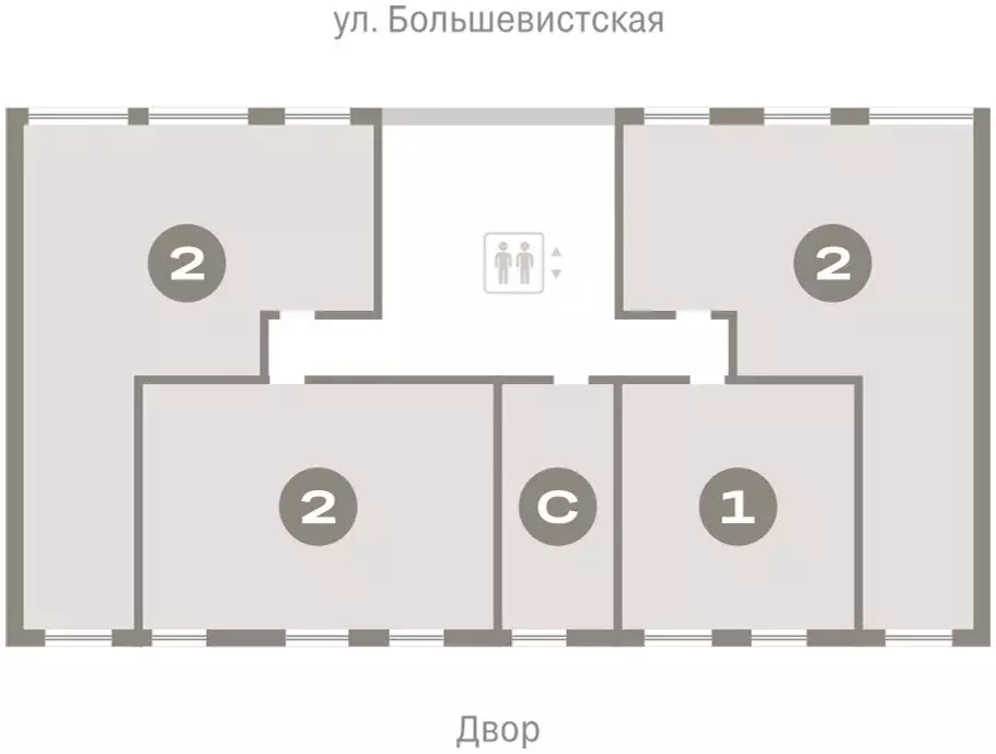 2-комнатная квартира: Новосибирск, Октябрьский район, микрорайон ... - Фото 1