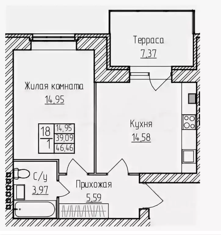 1-к кв. Ярославская область, Ярославский муниципальный округ, с. ... - Фото 2