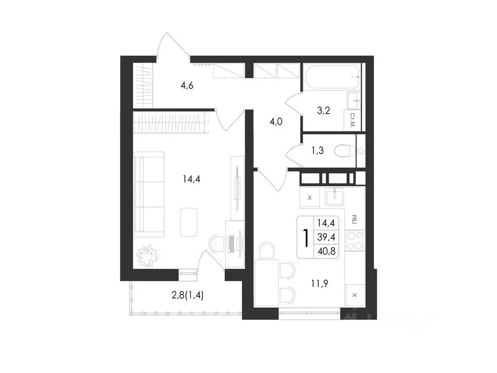 1-к кв. Воронежская область, Воронеж Первое Мая мкр, Май жилой ... - Фото 0