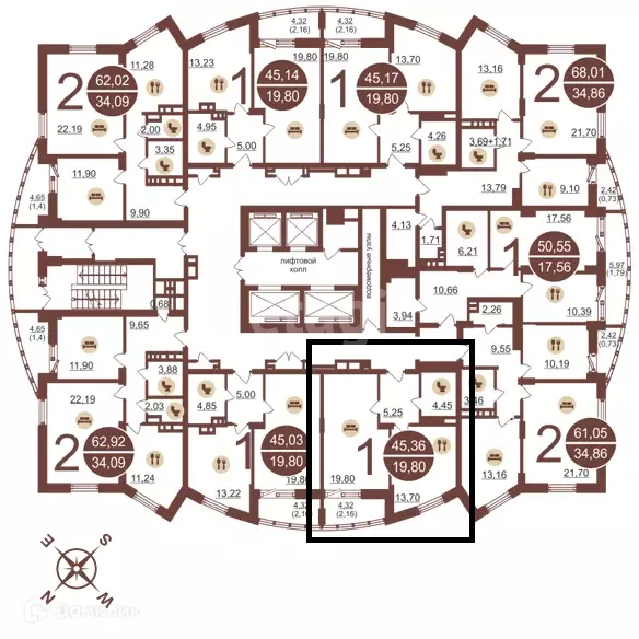 Продаётся 1-к квартира, 42.6 м - Фото 0