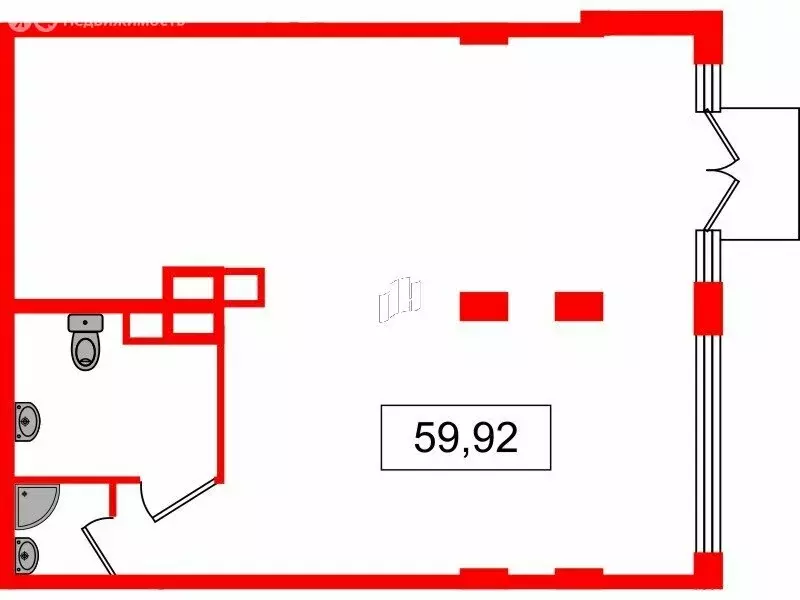 Помещение свободного назначения (59.92 м) - Фото 1