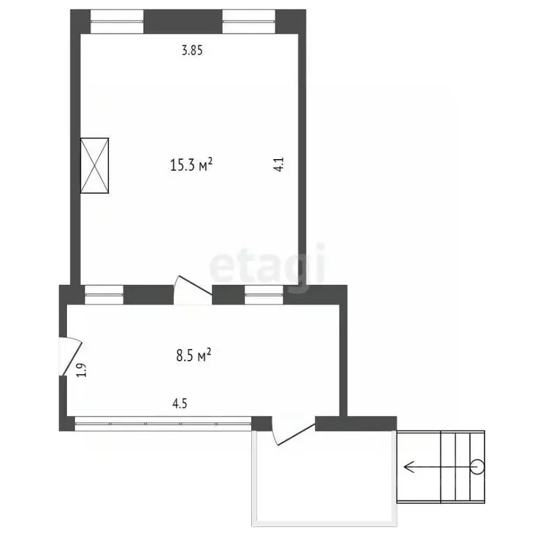 1-к кв. Крым, Бахчисарай ул. Севастопольская, 50 (15.3 м) - Фото 0