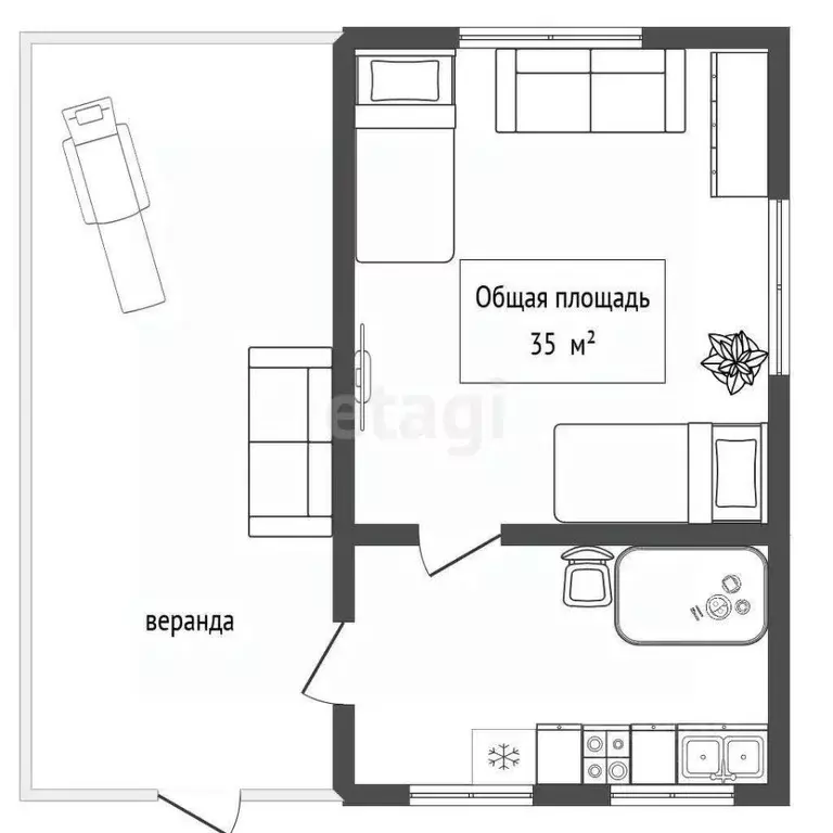 Дом в Новосибирская область, Коченевский район, Березка СНТ ул. ... - Фото 2