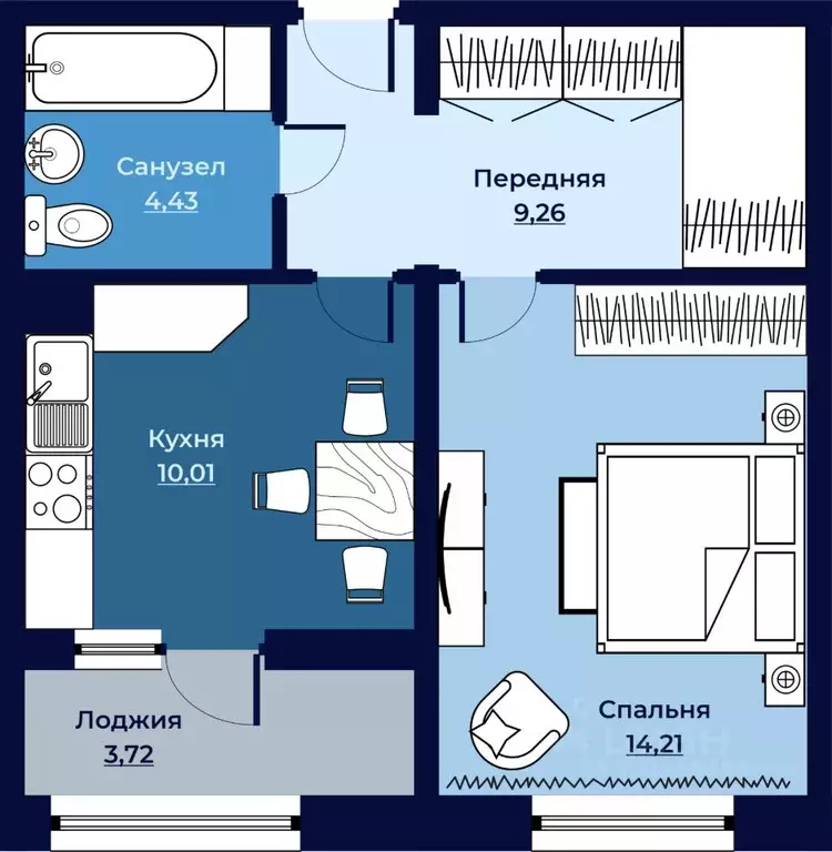 Свободной планировки кв. Камчатский край, Петропавловск-Камчатский ... - Фото 2