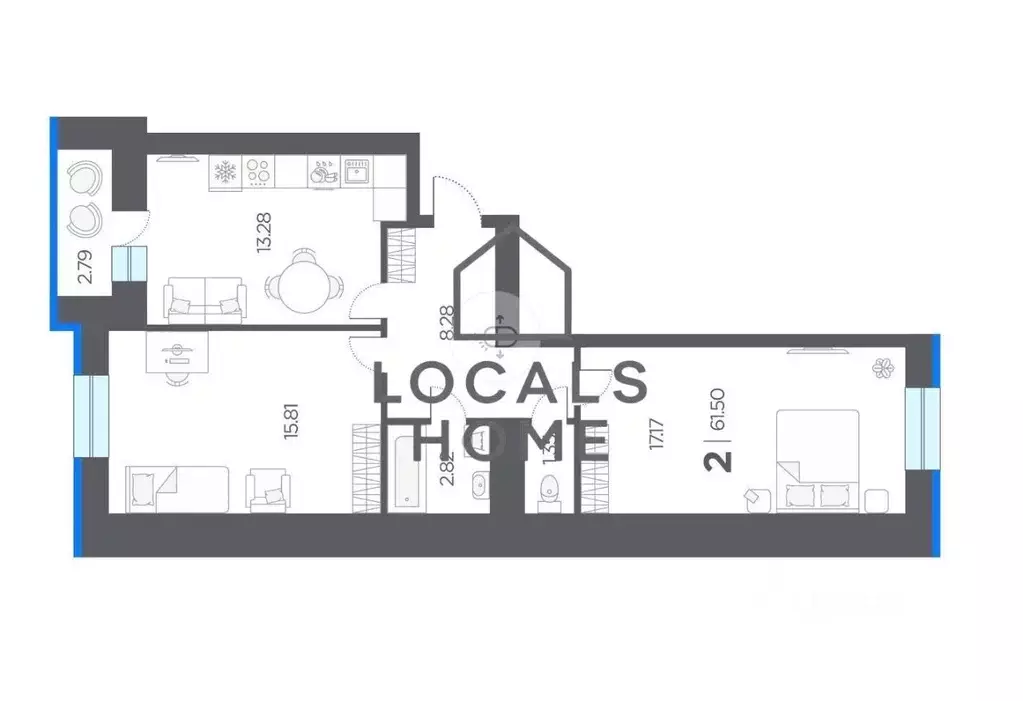 2-к кв. Рязанская область, Рязанский муниципальный округ, с. Дядьково ... - Фото 2