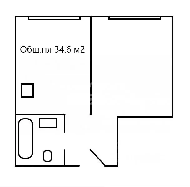 1-к кв. Московская область, Красногорск ул. Тенистых Аллей, 1к1 (34.6 ... - Фото 2