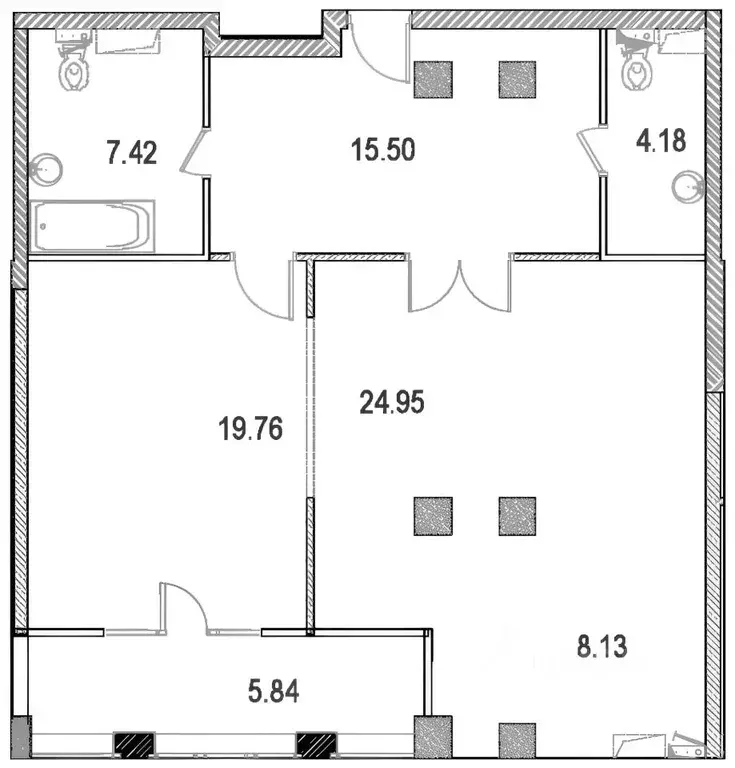2-к кв. Москва ул. Маршала Рыбалко, 2к6 (86.0 м) - Фото 2