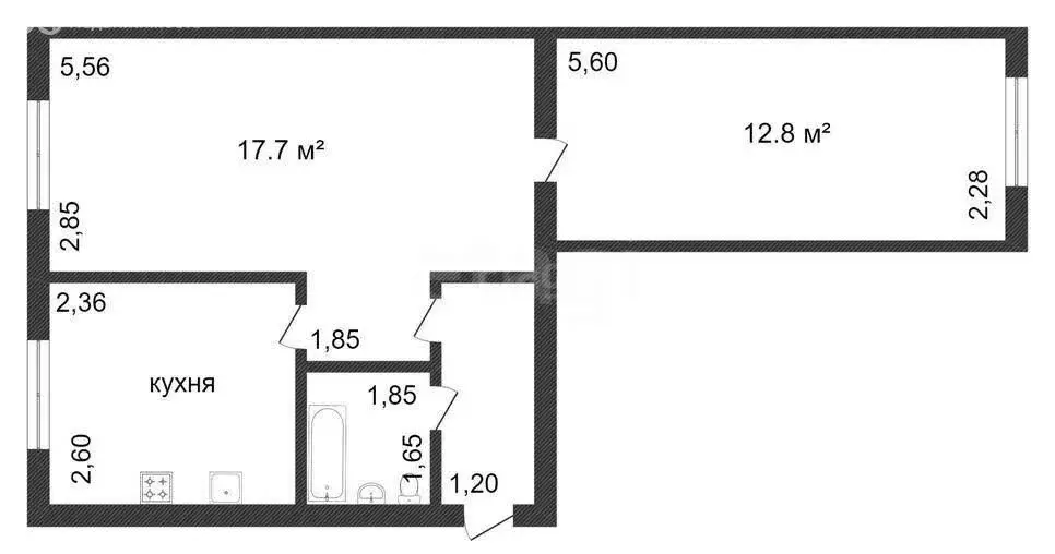 3-комнатная квартира: Черногорск, Октябрьская улица, 45 (52.7 м) - Фото 1