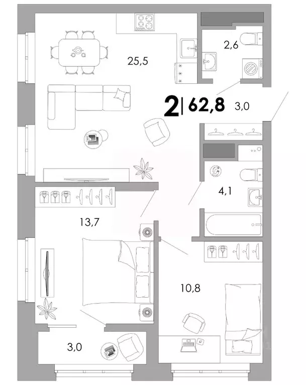 2-к кв. Владимирская область, Владимир Октябрьский военный городок,  ... - Фото 1