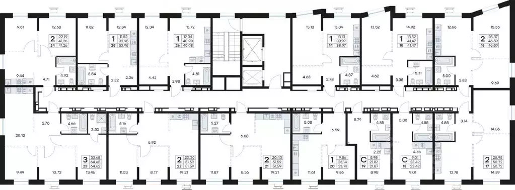 2-к кв. Приморский край, Владивосток Клуб 25 жилой комплекс, 3 (51.59 ... - Фото 2
