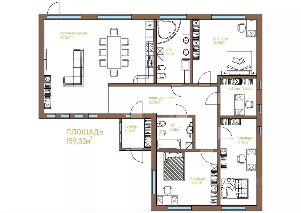 Дом в Курская область, Курский район, Моковский сельсовет, д. Гремячка ... - Фото 2