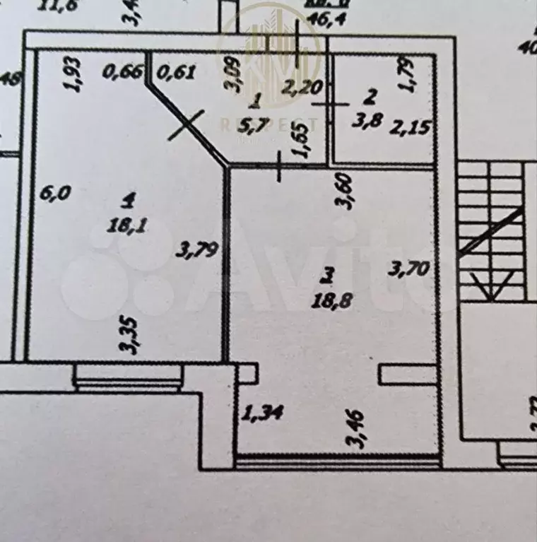 2-к. квартира, 46 м, 2/5 эт. - Фото 0