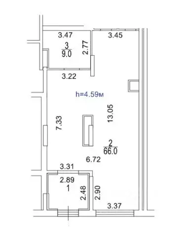 Помещение свободного назначения в Москва Фестивальная ул., 15К2 (90 м) - Фото 2