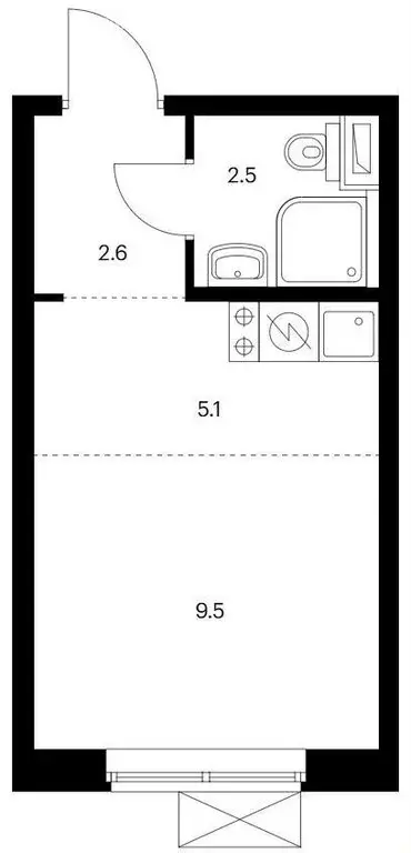 1-комнатная квартира: Москва, Муравская улица, 38Бк3 (20 м) - Фото 1