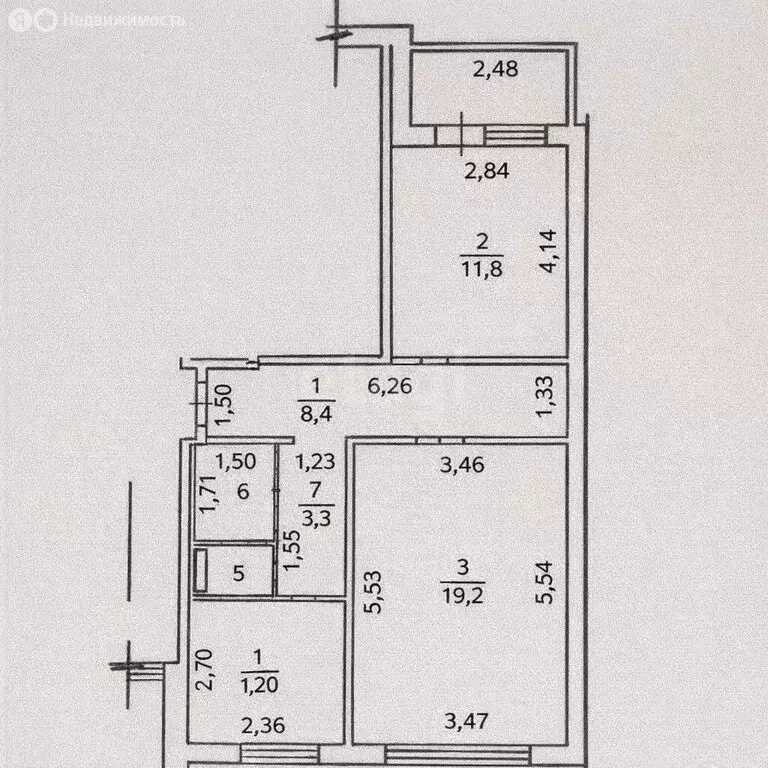 2-комнатная квартира: Липецк, бульвар имени Павла Шубина, 13 (54.3 м) - Фото 1