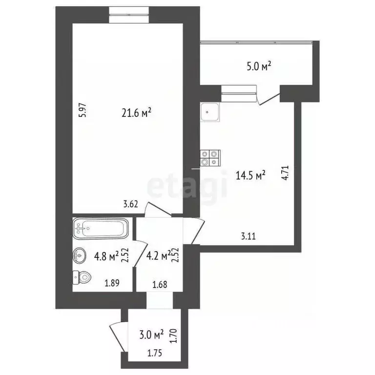 1-к кв. Самарская область, Самара Вольская ул., 85 (53.1 м) - Фото 0